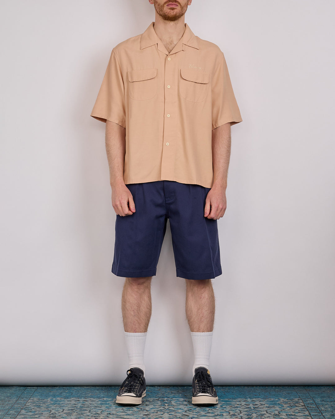 visvim Summer Spot Keesey Short Sleeve Button Shirt Lt.Pink