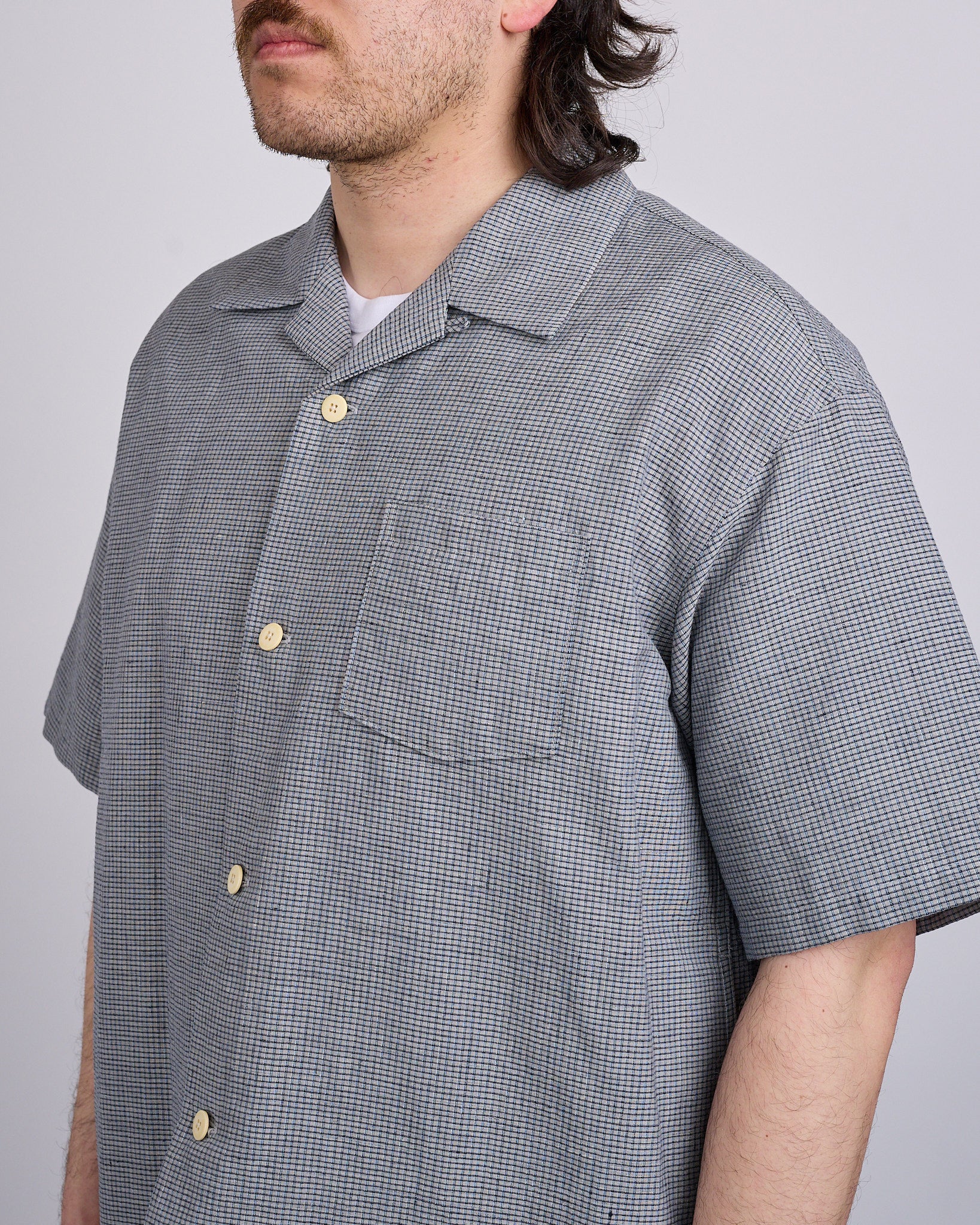 visvim Wallis Down Button Shirt SS Santome Grey – LESS 17