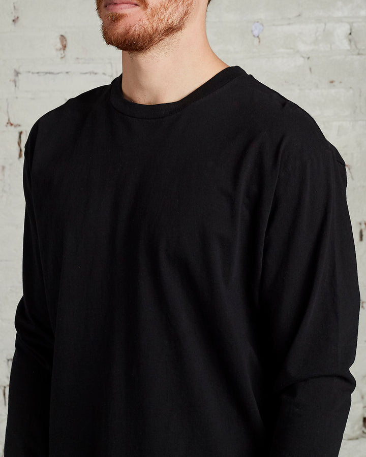John Elliott University Long Sleeve T-Shirt Black-LESS 17