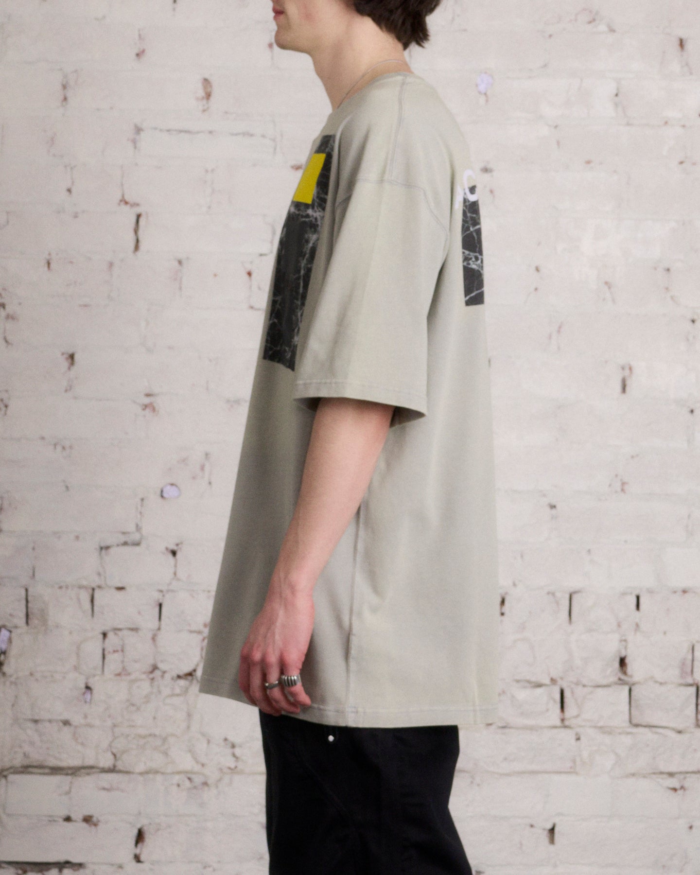 A-COLD-WALL* Relaxed Cubist Long Sleeve T-Shirt Cold Light Grey