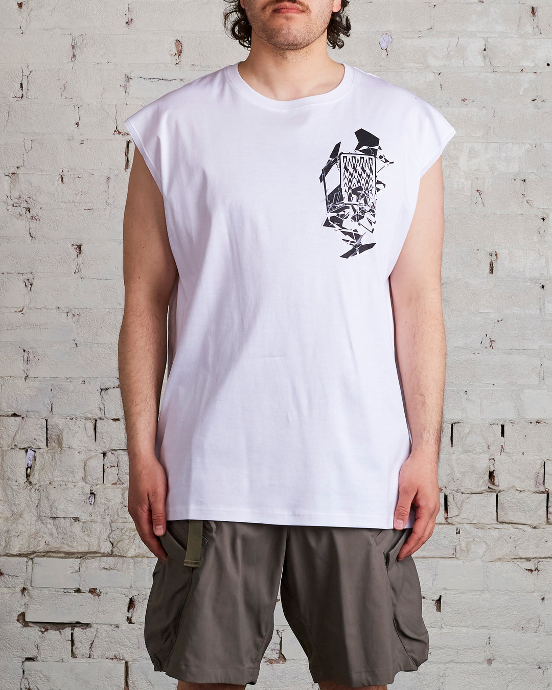 ACRONYM S25-PR-B Sleeveless T-Shirt White