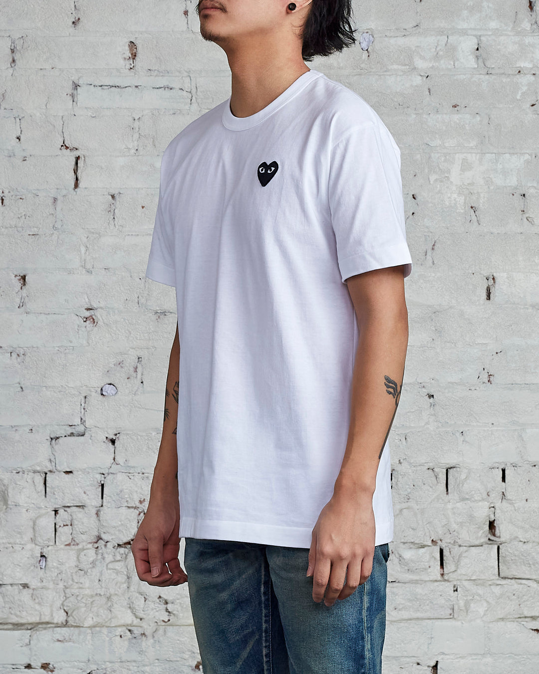 Comme des Garçons PLAY Black Heart T-Shirt White