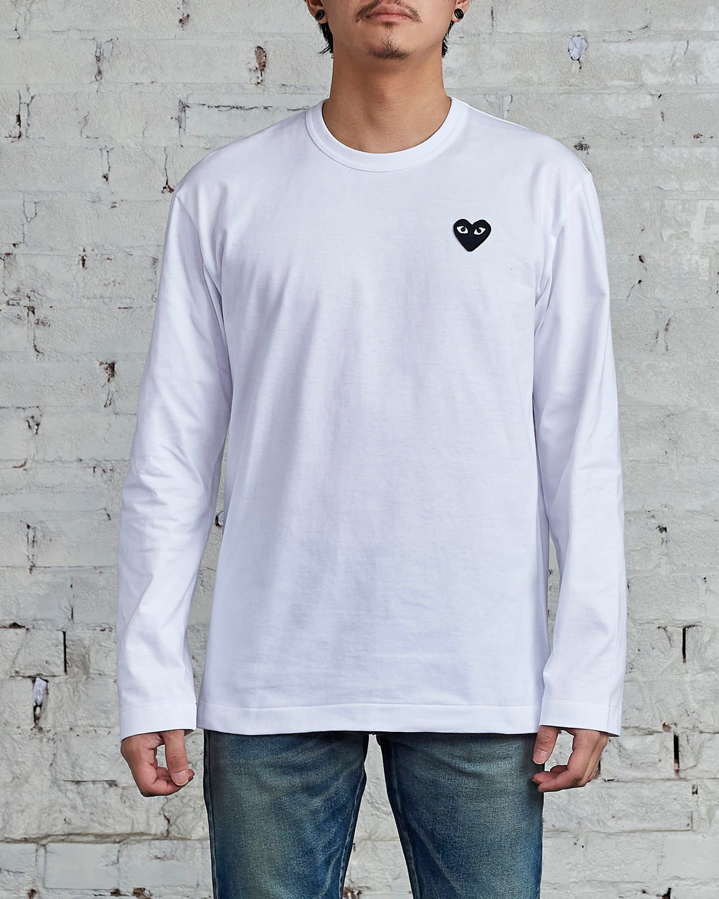 T-shirt Comme des Garçons Play white with red heart black eyes