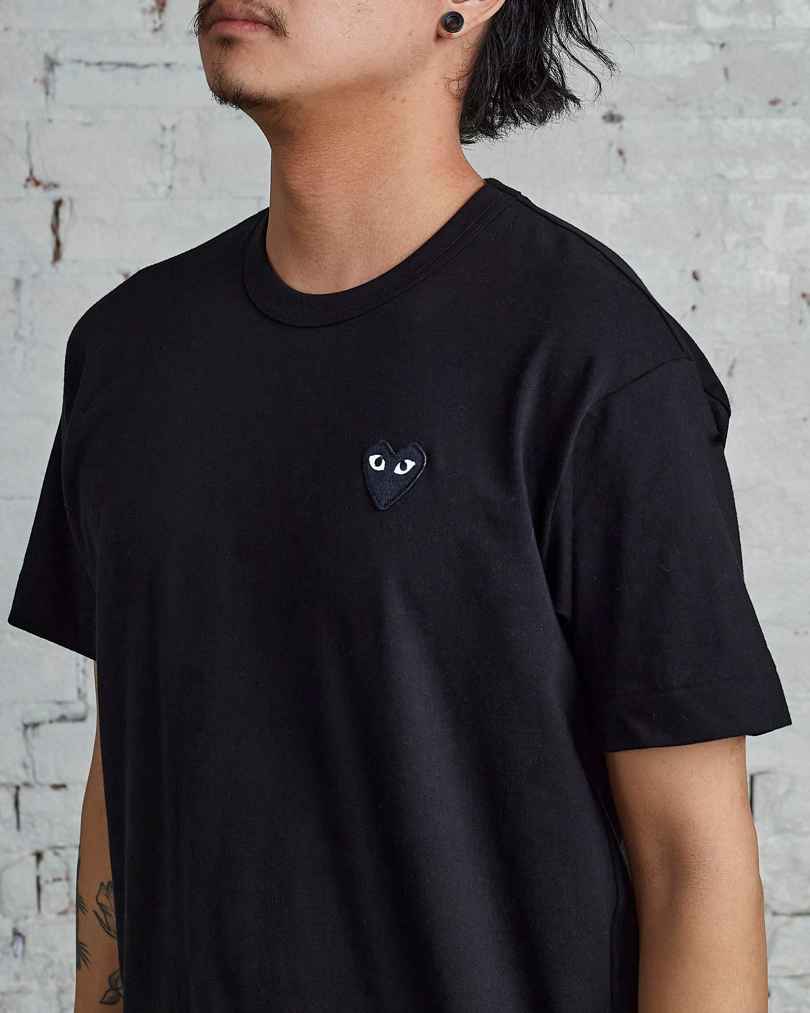 Commes de garcon black t outlet shirt