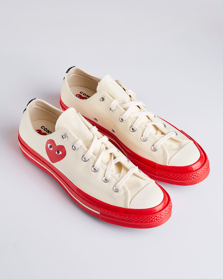 Comme des Garçons PLAY x Converse Chuck Taylor Red Sole Off White Low
