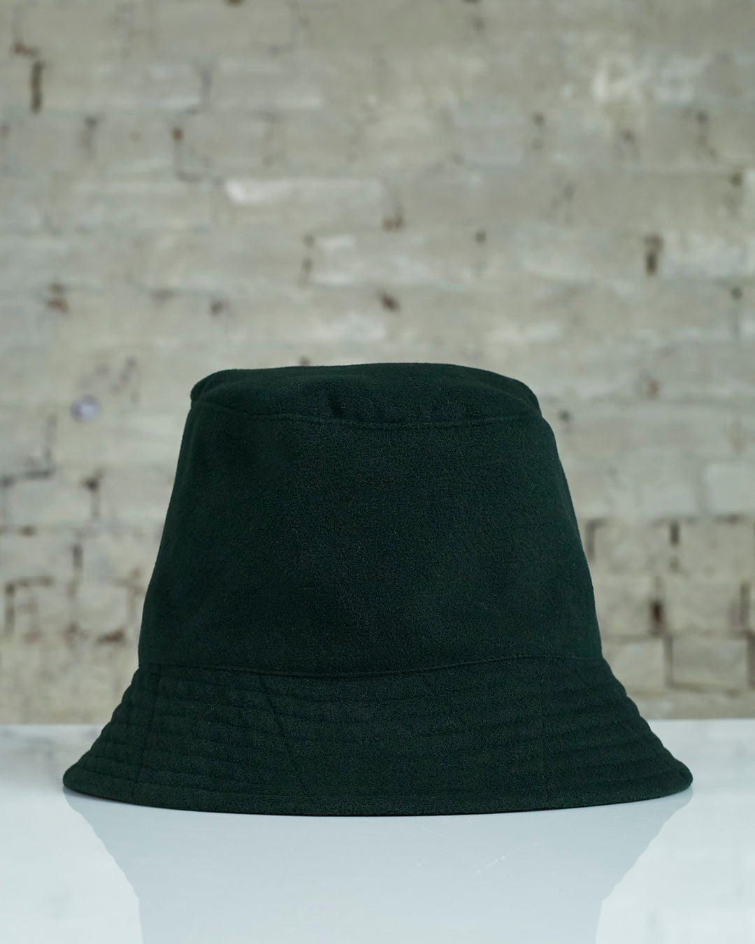 Engineered Garments Bucket Hat Forest Green Polyester Fake Melton