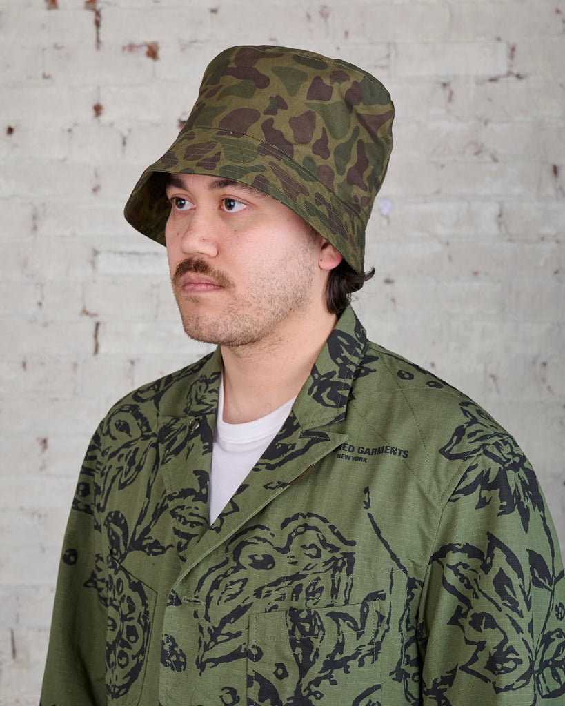 Engineered Garments Bucket Hat Olive Camo Flat Twill – LESS 17