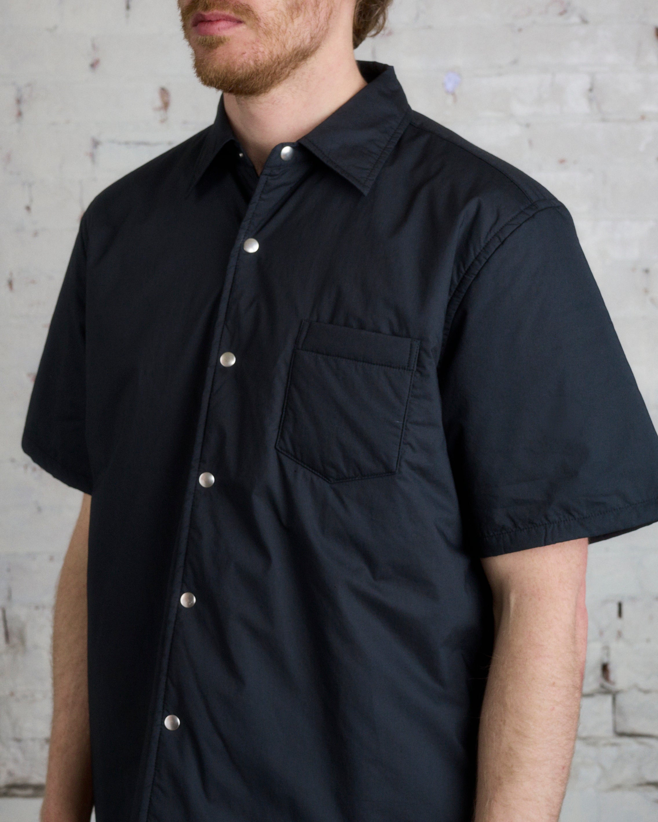 John Elliott Scout Short Sleeve Button Shirt Black – LESS 17