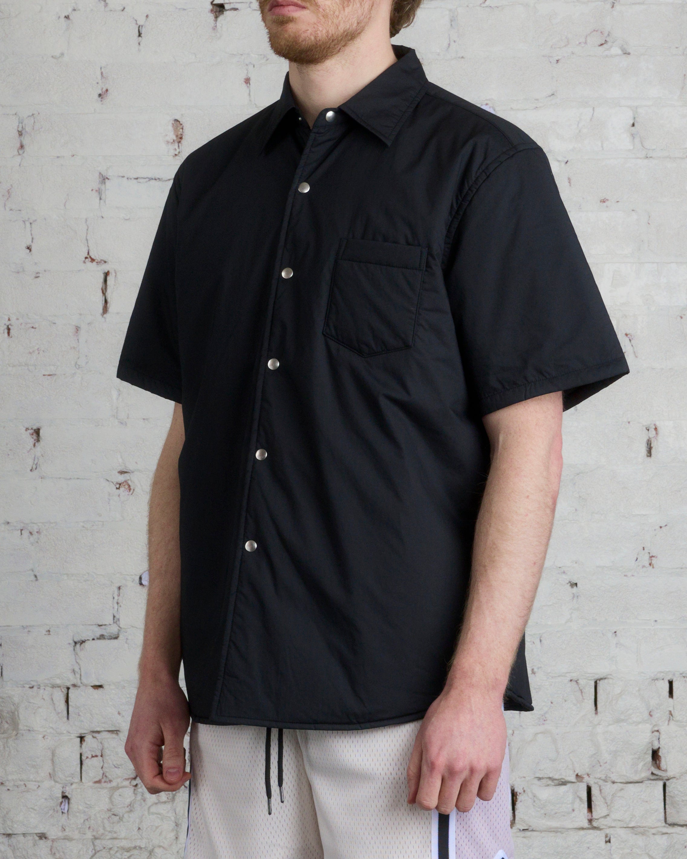 John Elliott Scout Short Sleeve Button Shirt Black – LESS 17