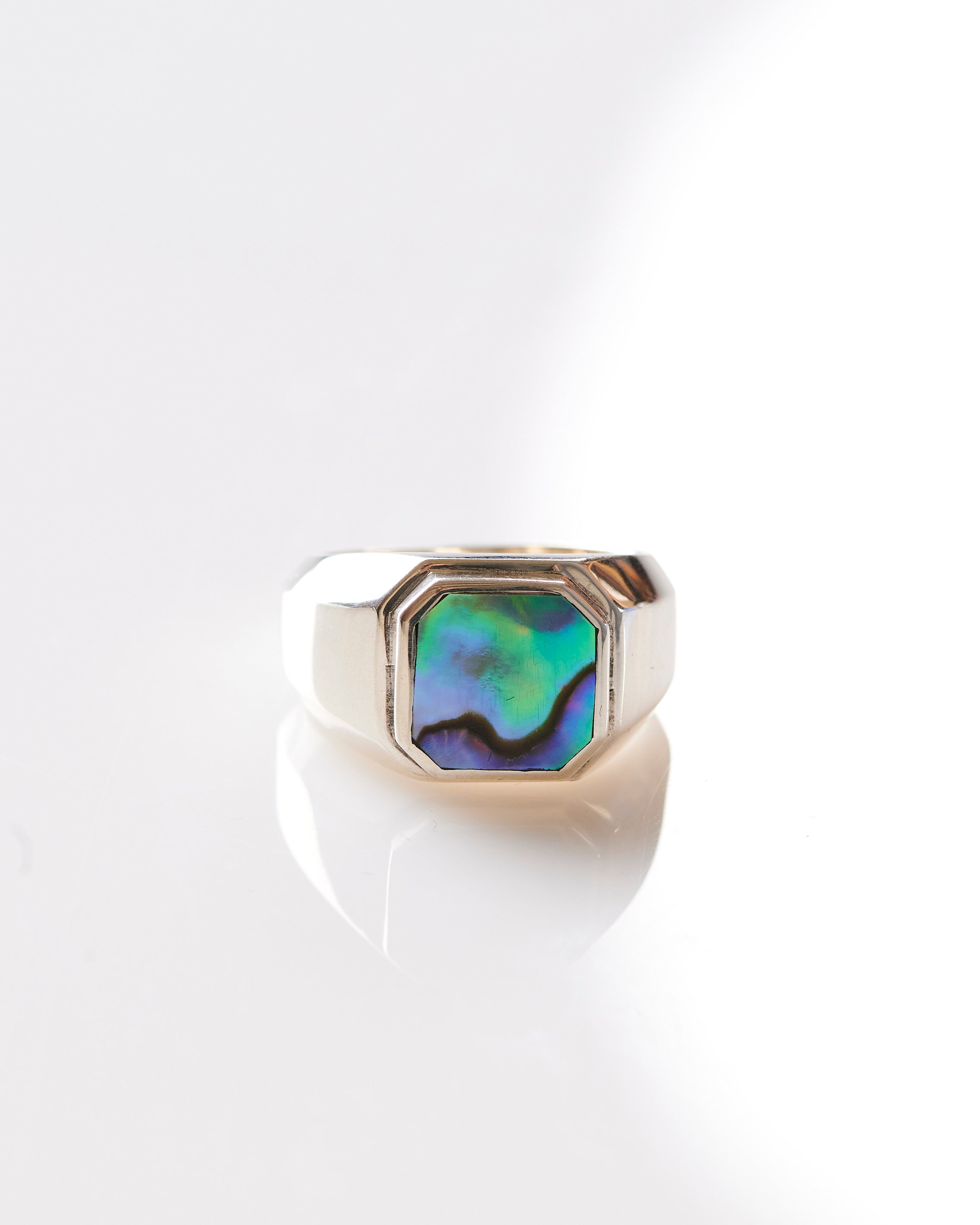 Maple Duppy Signet Ring Silver 925 / Abalone Shell – LESS 17
