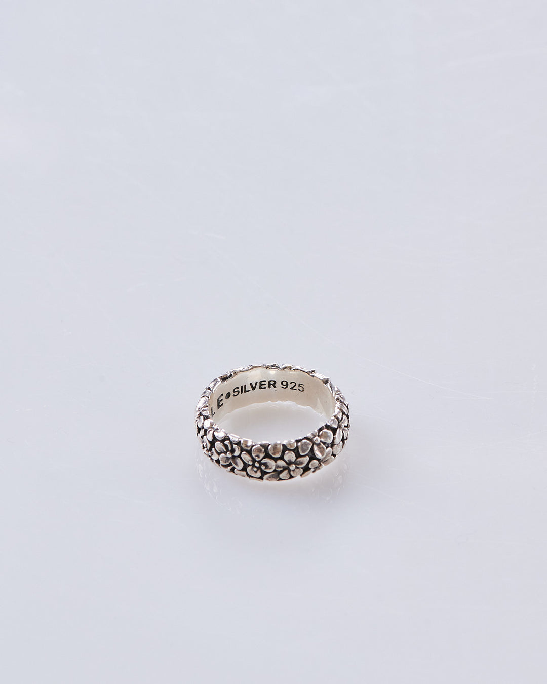 Maple Floral Band Ring Silver 925