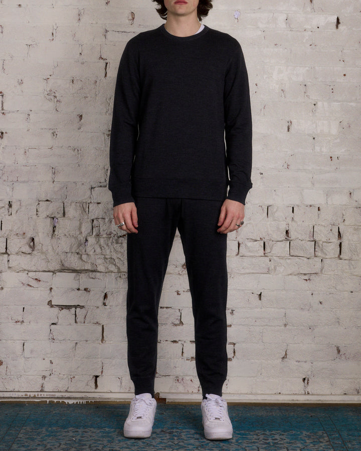 Reigning Champ Knit Merino Terry Crewneck Charcoal