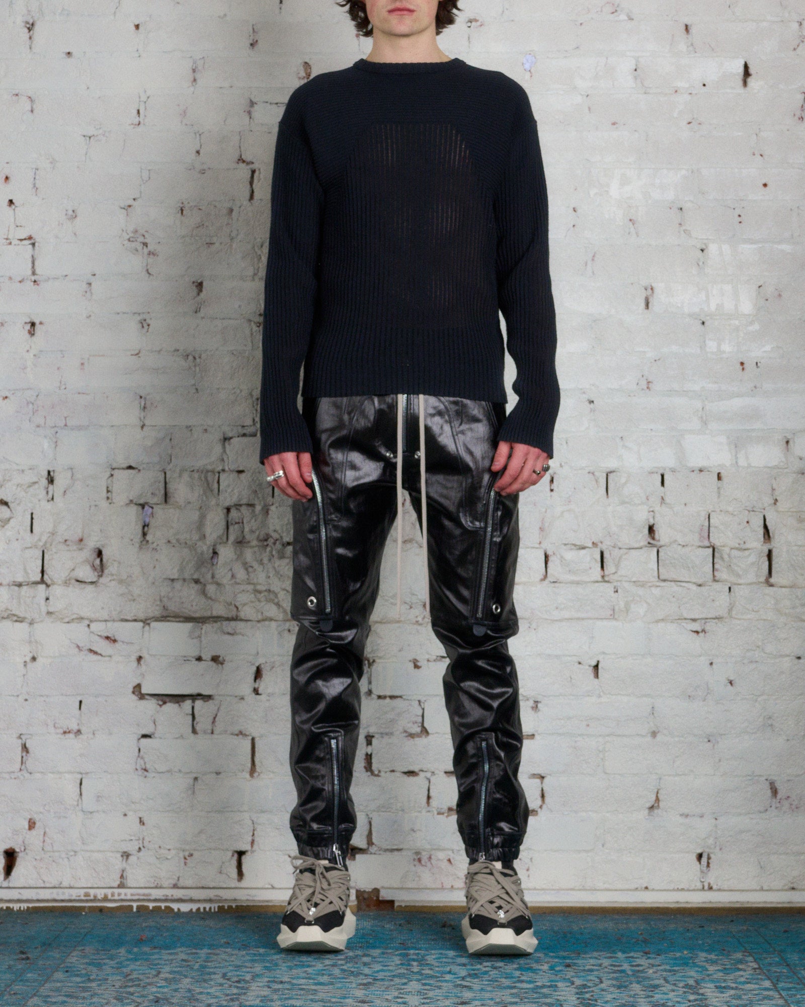 Rick Owens Bauhaus Cargo Pant SLQ Denim Black