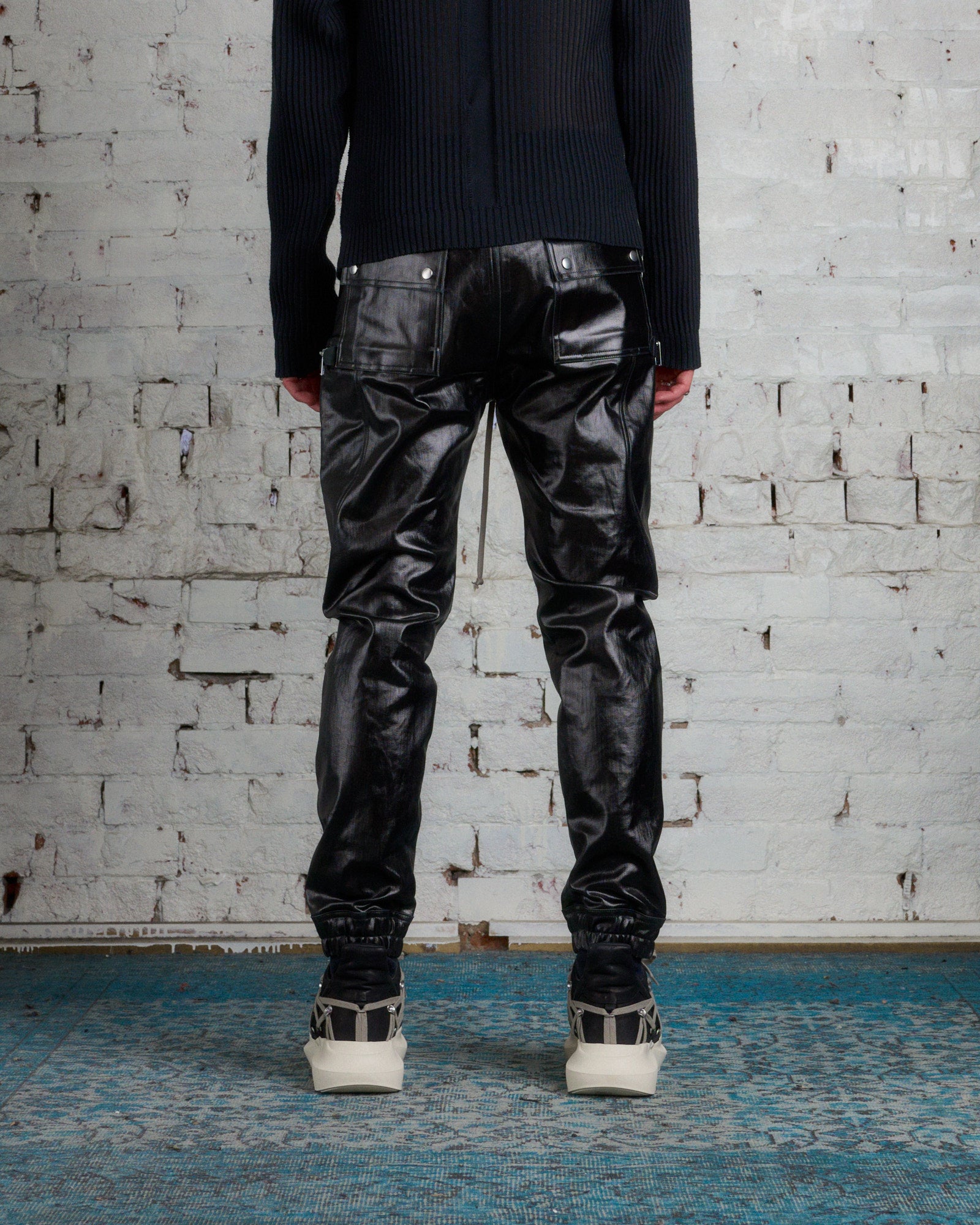 Rick Owens Bauhaus Cargo Pant SLQ Denim Black