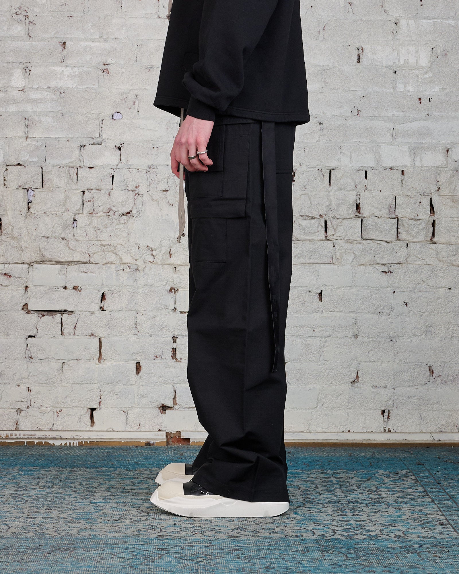 Rick Owens DRKSHDW Creatch Cargo Pant Cotton Ripstop Black