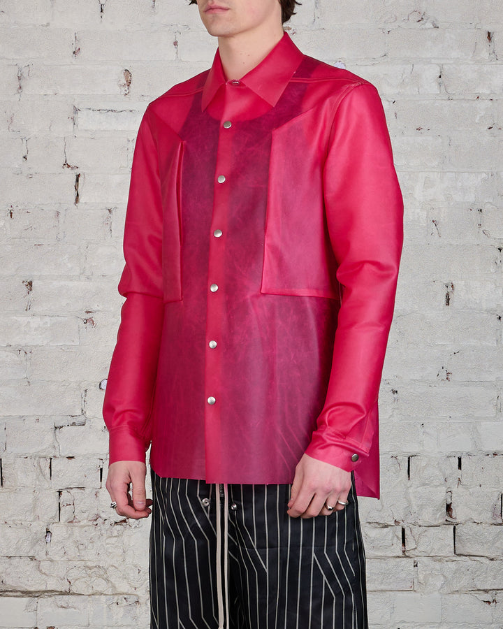 Rick Owens Fogpocket Outershirt Transparent Leather Hot Pink