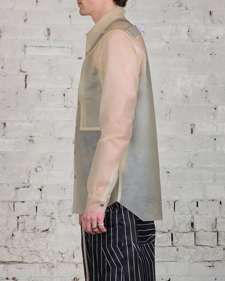 Rick Owens Fogpocket Outershirt Transparent Leather Natural