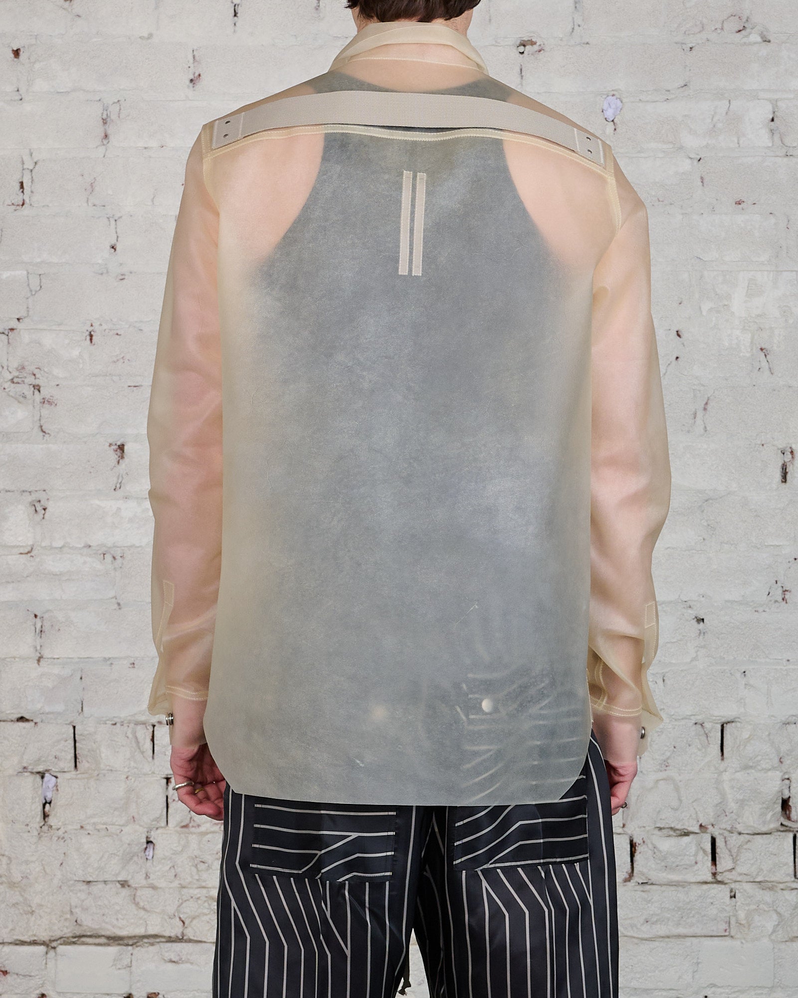 Rick Owens Fogpocket Outershirt Transparent Leather Natural – LESS 17