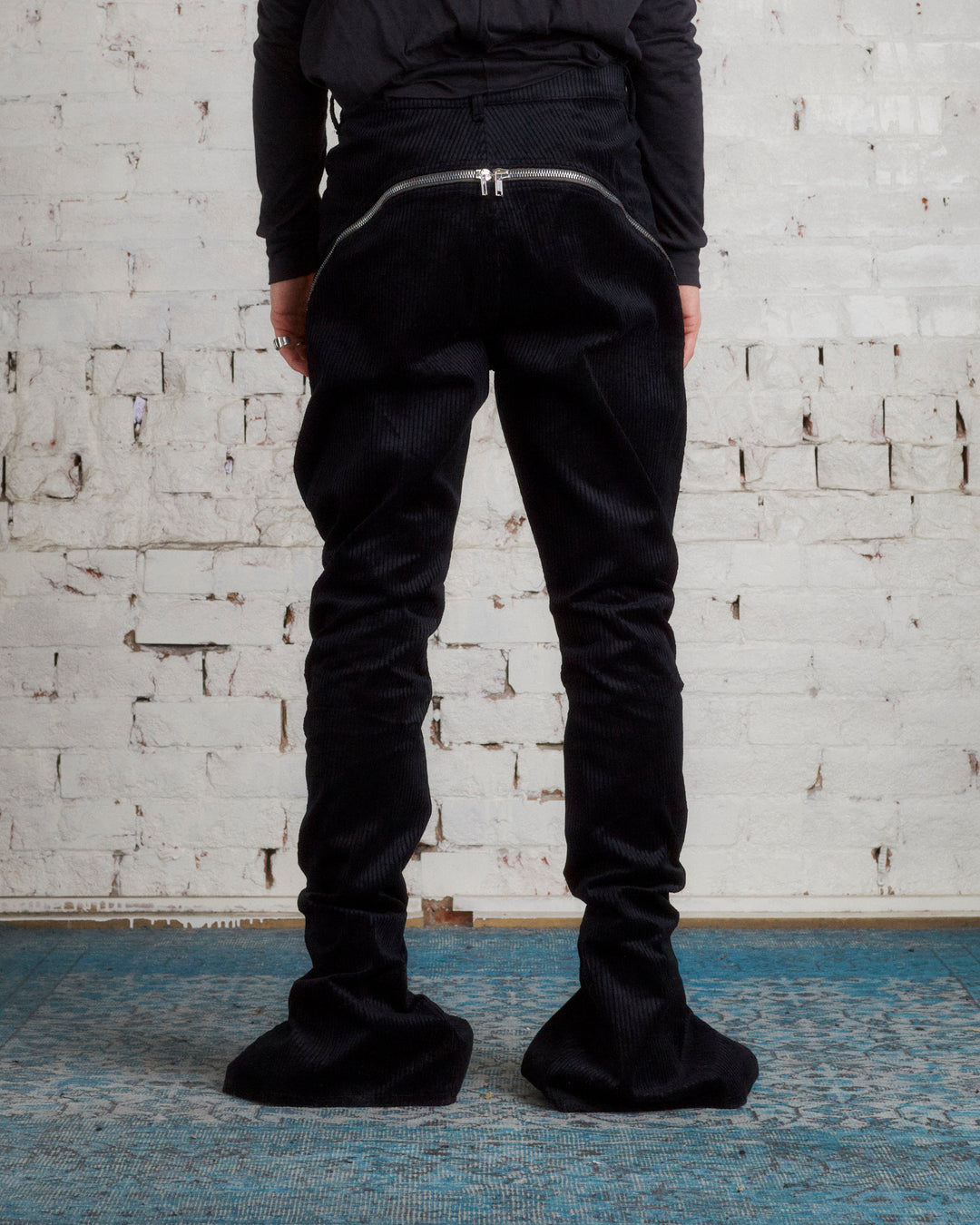 Rick Owens Runway Bolan Banana Pant Heavy Corduroy Black