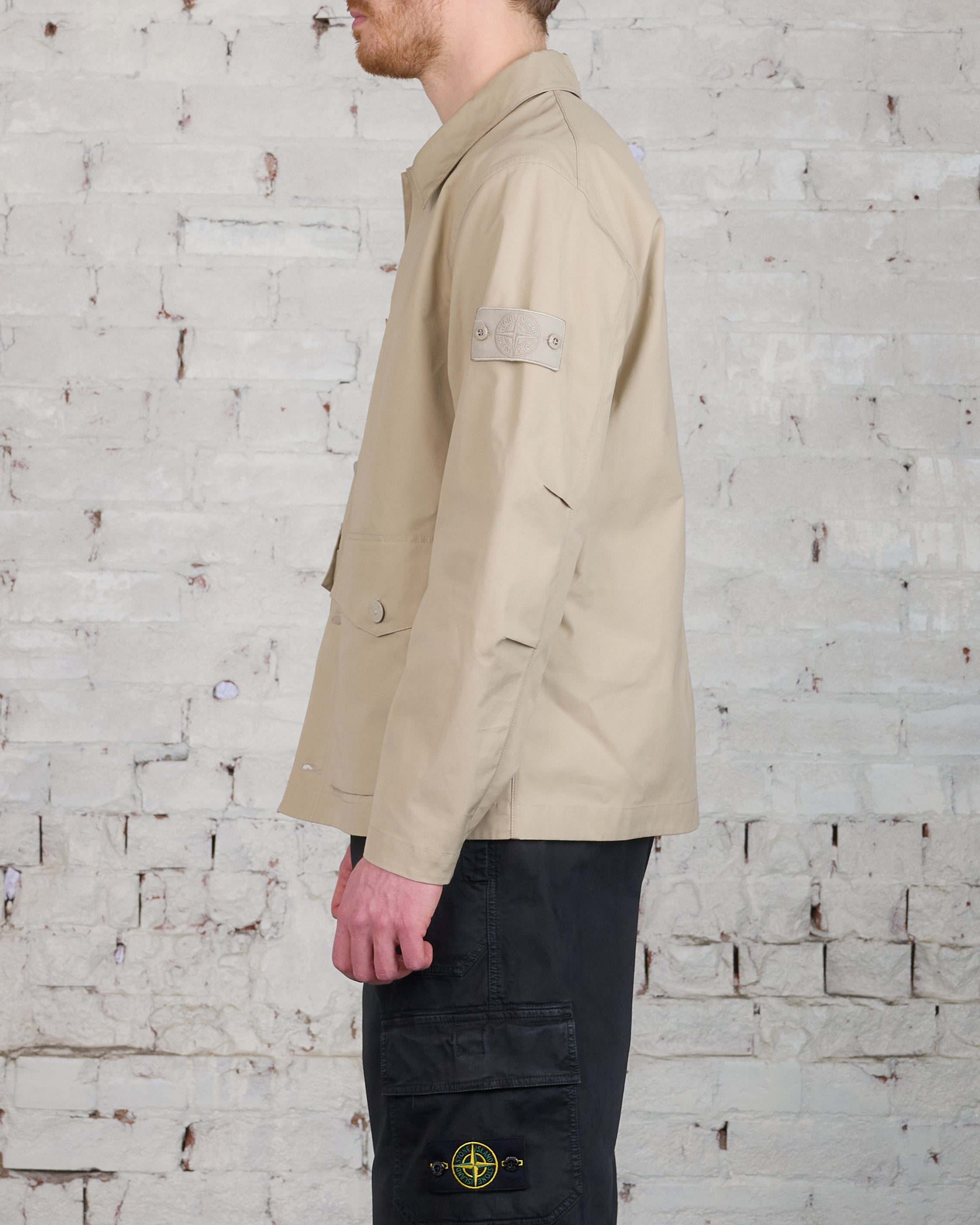 Stone Island Ghost Piece O-Ventile Jacket Beige