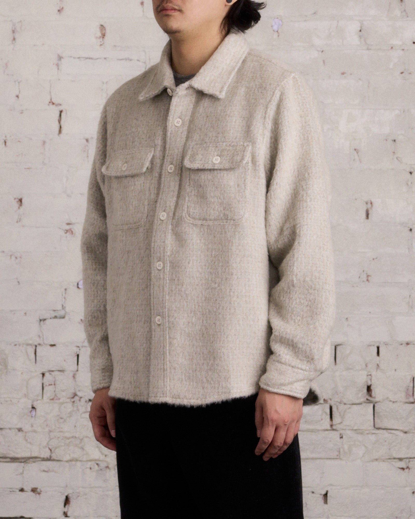 のオンラインショップ STUSSY TEXTURED WOOL CPO LS SHIRT 21AW