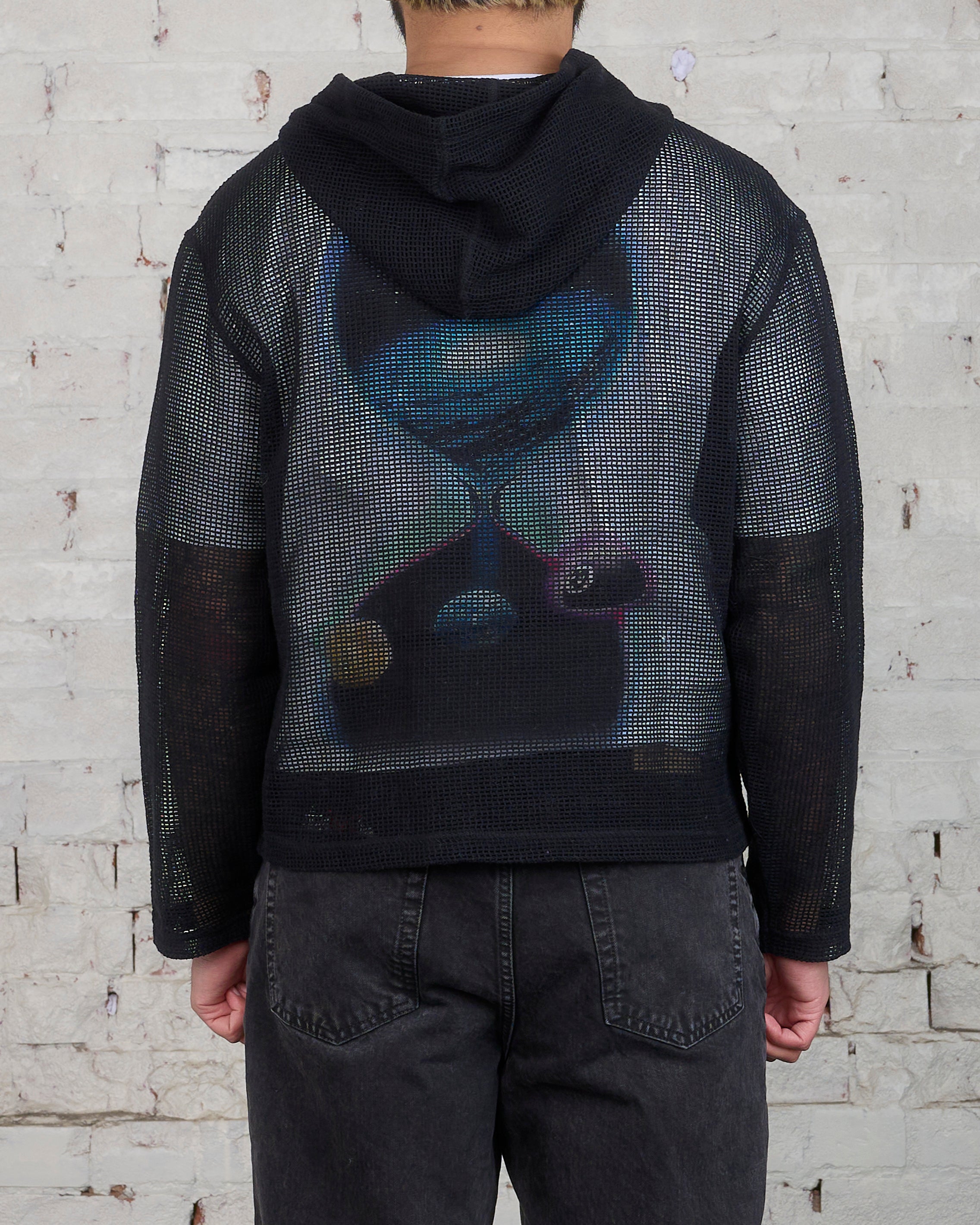 Stussy Cotton Mesh Hoodie Black