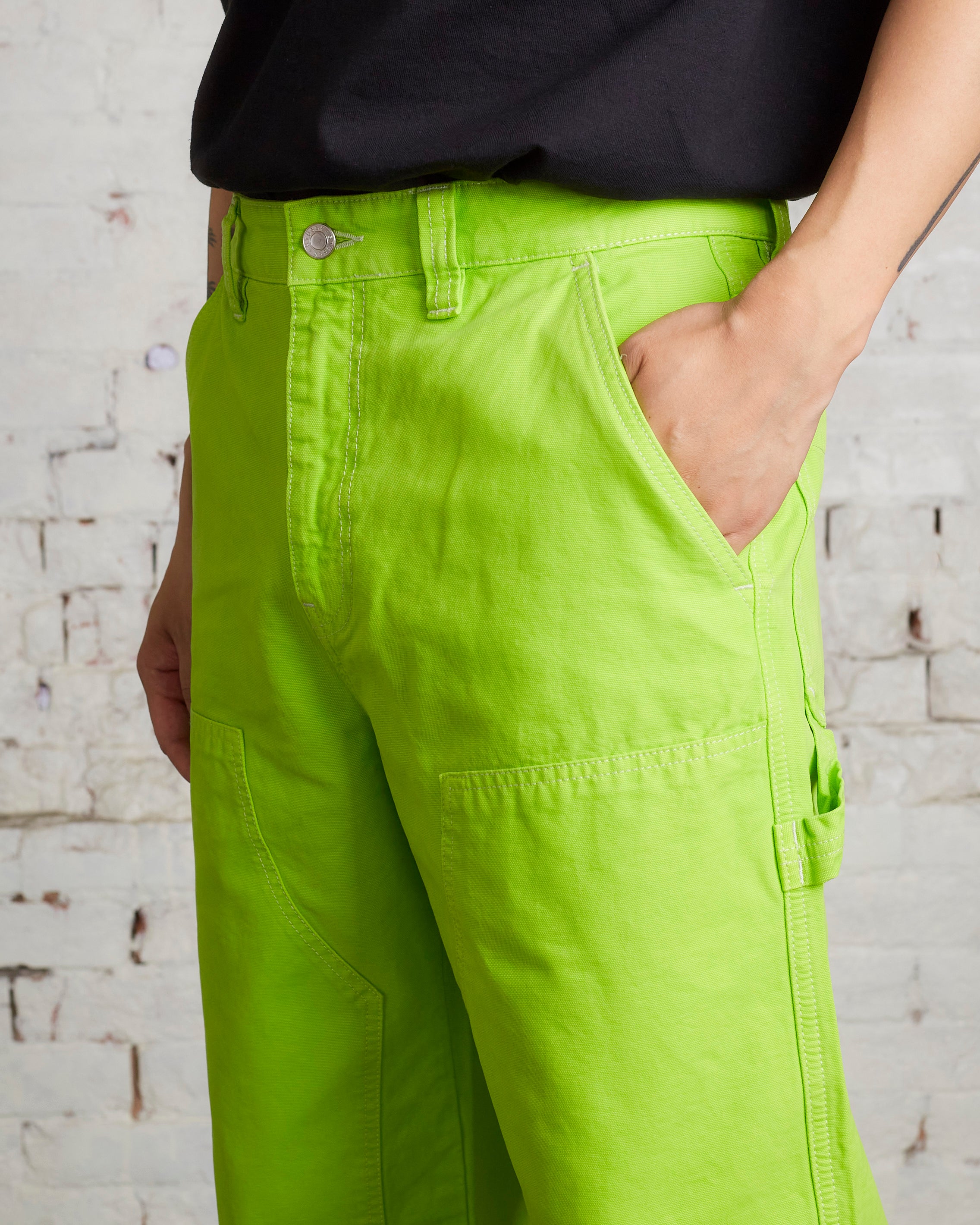 Stussy Dyed Canvas Work Pant Neon