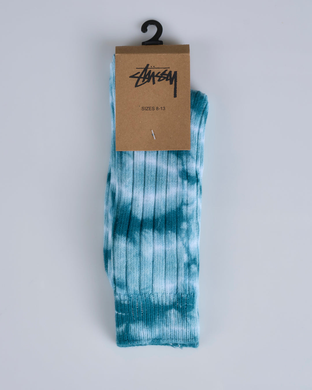 Stussy Dyed Ribbed Crew Sock Teal