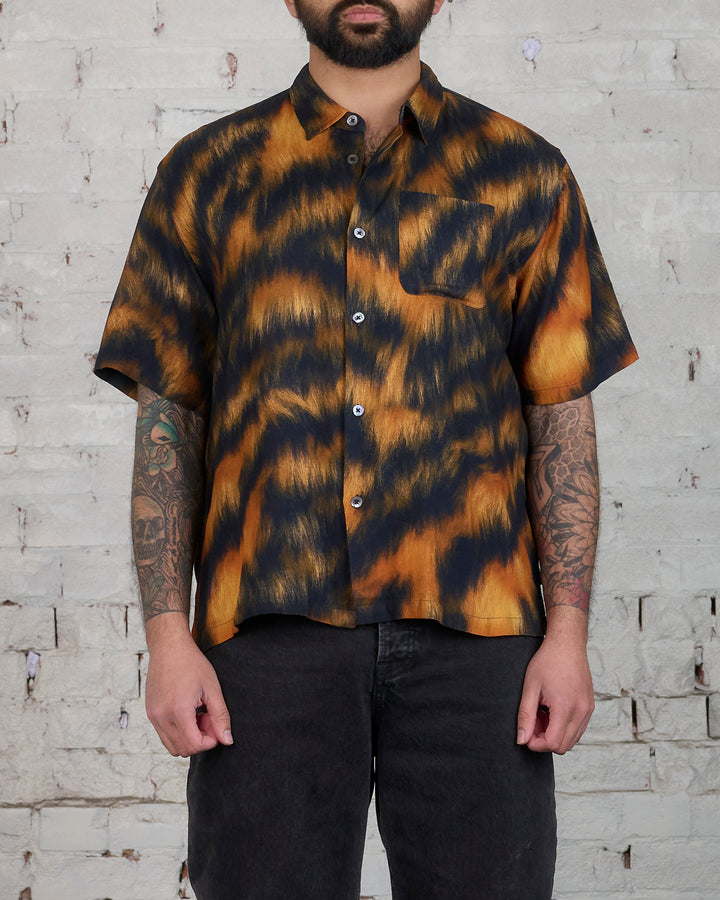 Stussy Fur Print Button Shirt Tiger