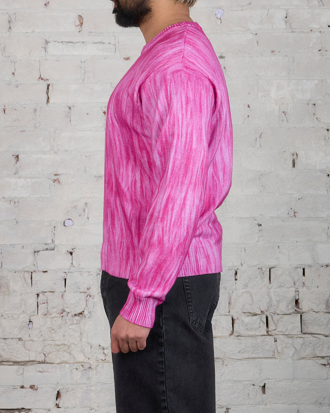 Stussy Printed Fur Sweater Pink
