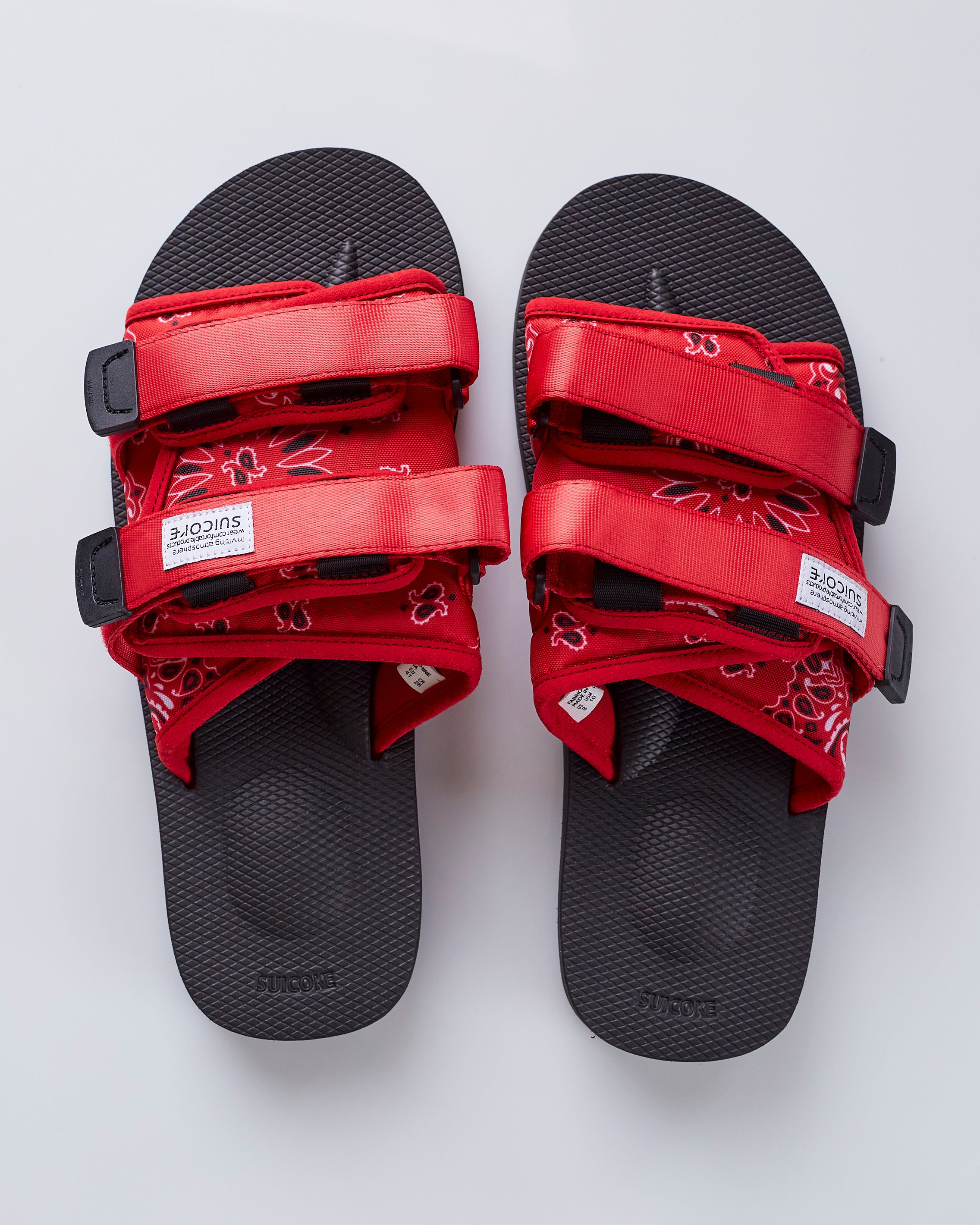 Suicoke MOTO Cab PT02 Sandal Red Bandana LESS 17