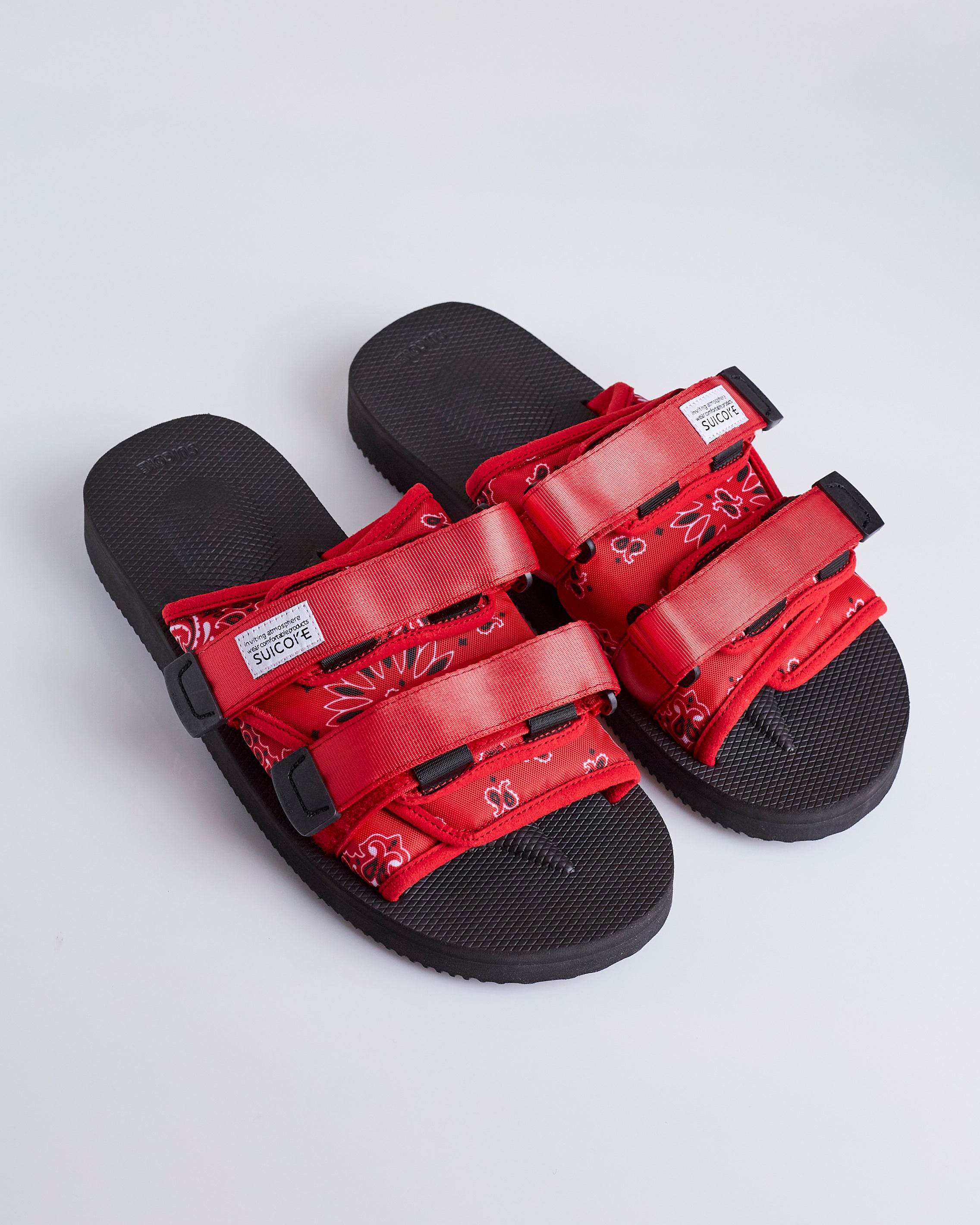 Suicoke MOTO Cab PT02 Sandal Red Bandana LESS 17