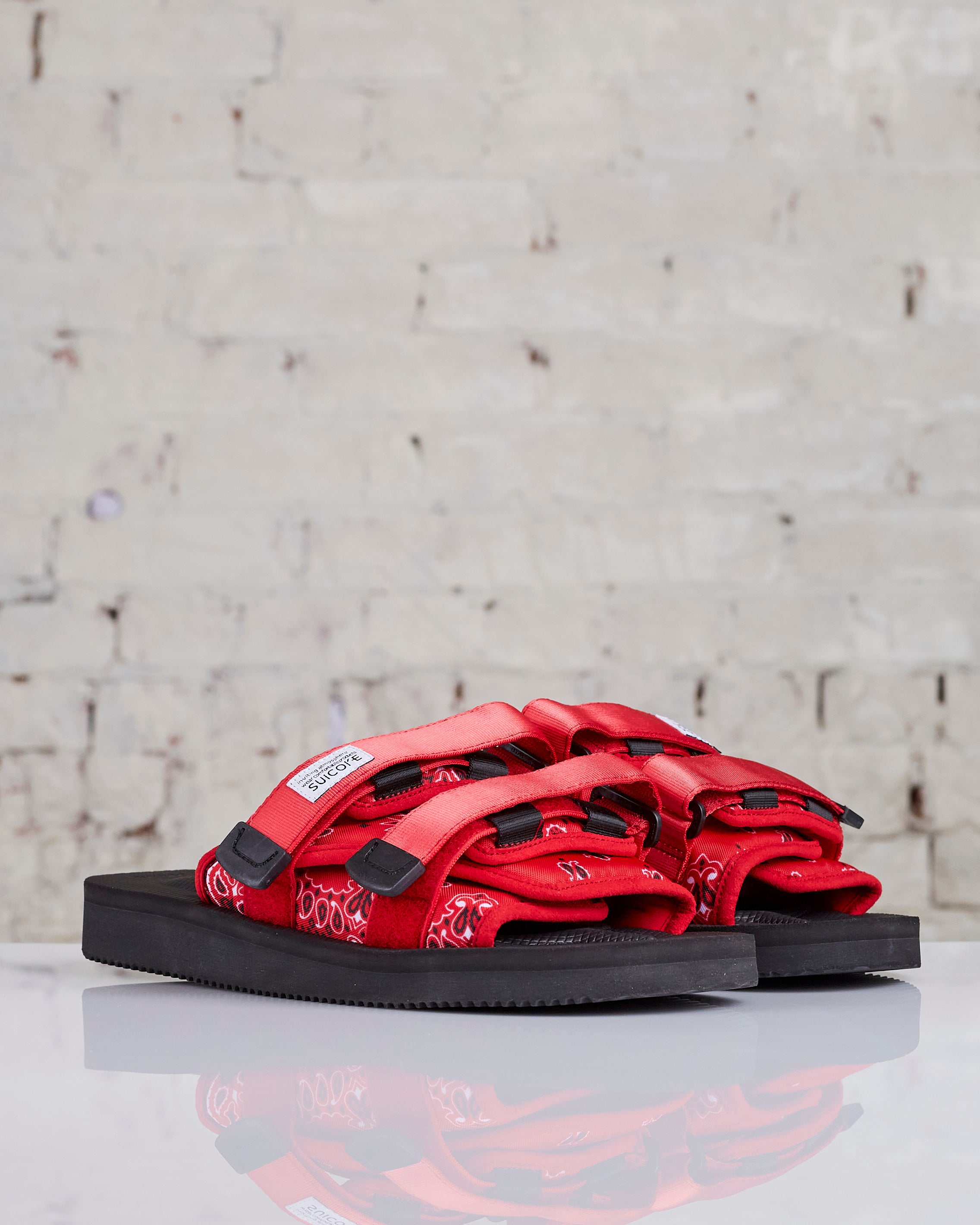 Suicoke MOTO Cab PT02 Sandal Red Bandana LESS 17