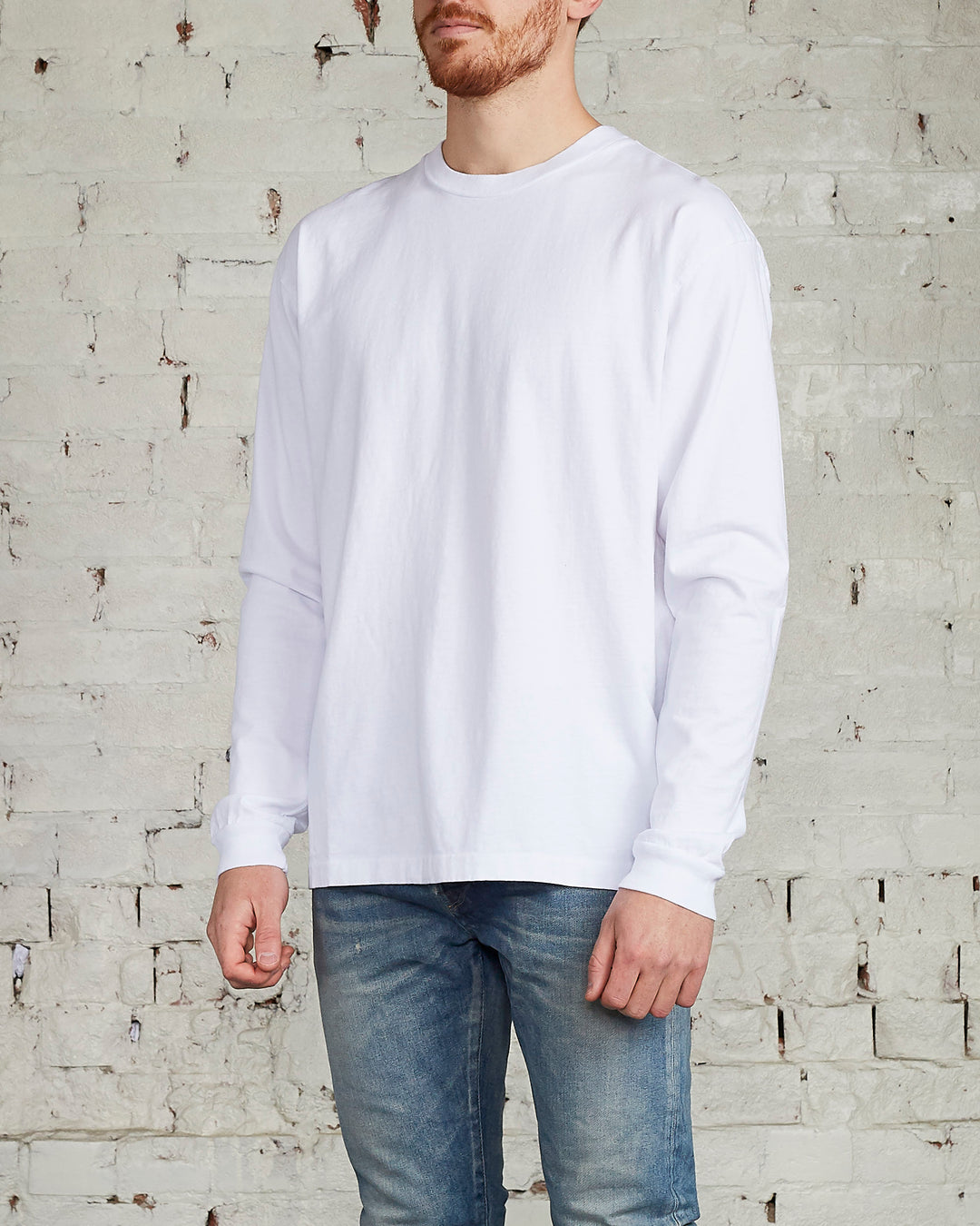 John Elliott University Long Sleeve T-Shirt White