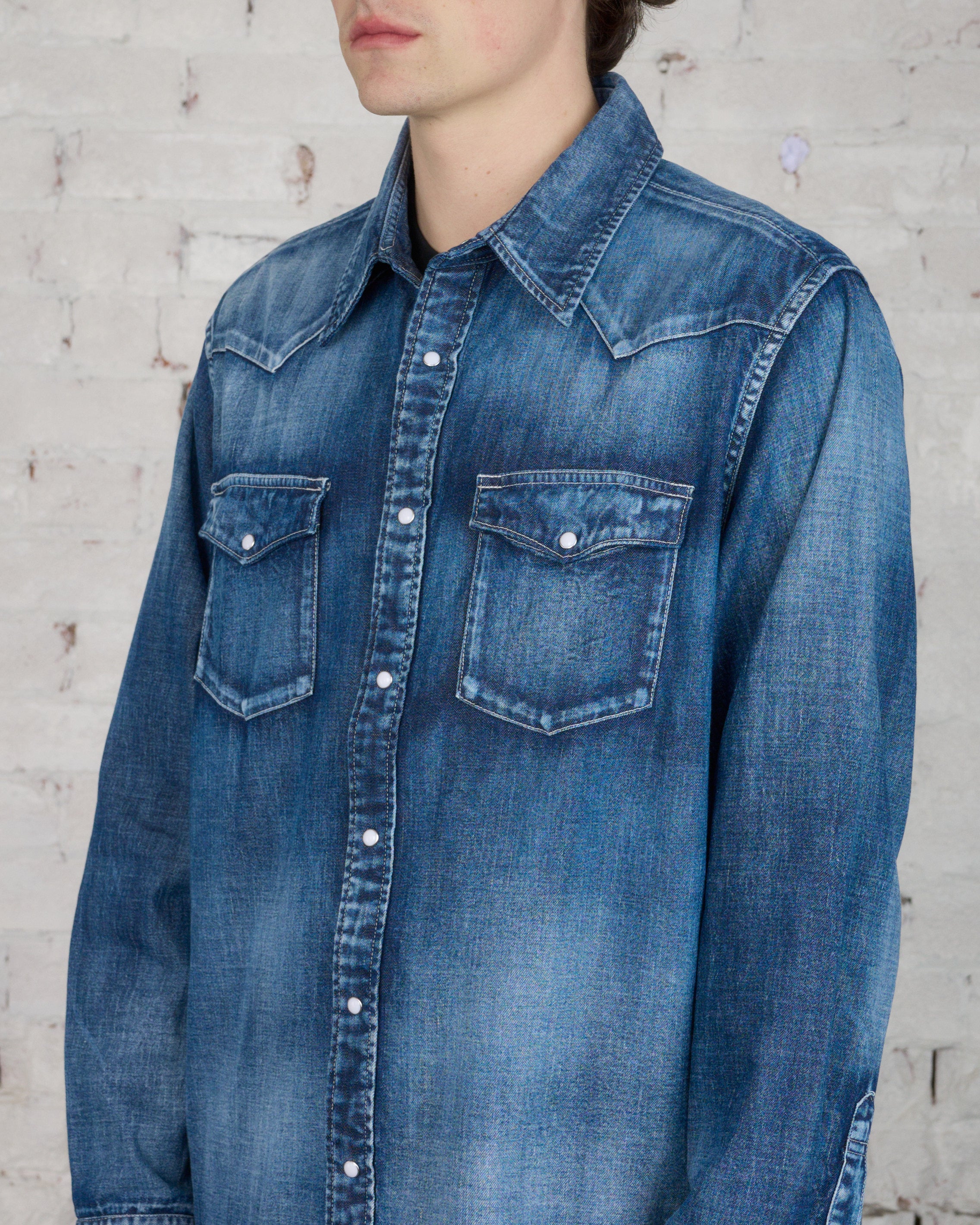 visvim Social Sculpture Shirt Damaged Indigo – LESS 17